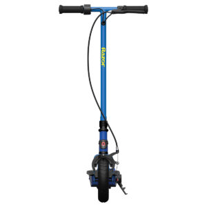 Black Label E100 Scooter front in blue