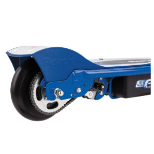 E100 Scooter in blue chain drive