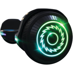 Side view of the wheel on the HoverTrax Black Label