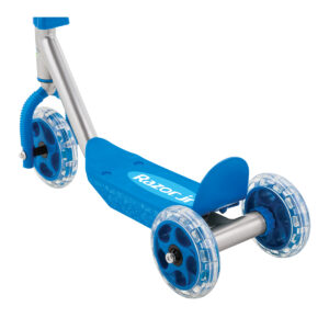 Razor Jr Lil Kick scooter in blue wheels right